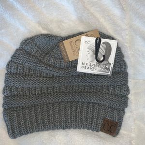 C.C. Messy Bun beanie